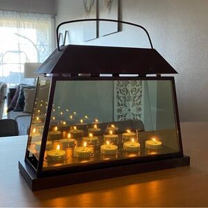 PartyLite infinitive Refections Smoked Glass Lantern Votive Holder